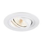 SLV New Tria 75 Spot Aluminium Blanc Rond 8.3W 705lm 38D - 927 Blanc Très Chaud | Diamètre 75mm -  Meilleur Rendu Des Couleurs - Dimmable 