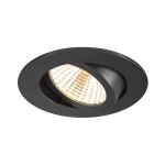SLV New Tria 68 Spot Aluminium Noir Rond 8.3W 750lm 38D - 930 Blanc Chaud | Diamètre 68mm -  Meilleur Rendu Des Couleurs - Dimmable 