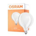 Osram Retrofit LED E27 Globe Filament Dépolie 11W 1521lm - 827 Blanc Très Chaud | Équivalent 100W