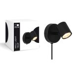 D'Lite Applique Murale Trop Sablonneux Noir | Convient Pour 1x GU10