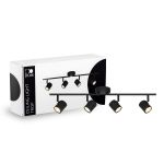 D'Lite Plafonnier Trop Sablonneux Noir| Convient Pour 4x GU10