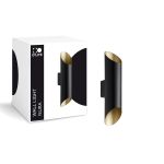 D'Lite Applique Murale Nura Noir Up & Down 7W 250lm - 830 Blanc Chaud | IP44