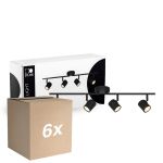 Lot 6x D'Lite Plafonnier Trop Sablonneux Noir| Convient Pour 4x GU10