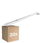 Lot 20x Noxion Réglette Click V2 LED T8 | Convient pour 2x 120cm Tube LED