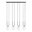 Emibig Suspension Luminaire Glam Acier Noir | Convient pour 4x E14 - Max 10W