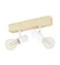 Eglo Plafonnier Townshend 3 Bois Acier Blanc | IP20 - Convient pour 2x E27 