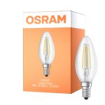 Osram Classic LED E14 Kaars Filament Helder 4W 470lm - Relax and Active - 827 Zeer Warm Wit | Vervangt 40W