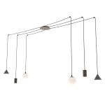 Emibig Hanglamp Fuji Staal Zwart | Geschikt voor 2x E14 - Max 10W, 2x GU10 - Max 10W, 2x GX53 - Max 10W