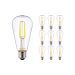 Voordeelpak 10x Noxion Lucent LED E27 Peer Filament Helder 4W 470lm - 827 Zeer Warm Wit | Vervangt 40W