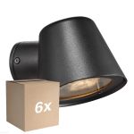 Voordeelpak 6x Nordlux Aleria Wandlamp Metaal Zwart | IP44 - Geschikt voor GU10