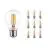 Voordeelpak 10x Noxion Lucent Filament LED E27 Peer Helder 7W 806lm - 827 Zeer Warm Wit | Dimbaar - Vervangt 60W