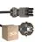 Voordeelpak 50x Noxion GST-Compatibel Voedingskabel - Vrouwlijk + Schuko Europlug - Zwart 1.5m - 3 pole 0.75mm2