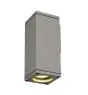 SLV Theo Wandlamp Aluminium Grijs Vierkant | Buitenverlichting - IP44 - Geschikt voor 1x GU10 