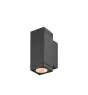 SLV Theo Pro S Up/Down Wandlamp Aluminium Antraciet 12W 1400lm - 827 Zeer Warm Wit | Buitenverlichting - IP65