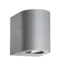 Nordlux Canto 2 Wandlamp Aluminium Grijs Up & Down - 10.6W 500lm - 830 Warm Wit | IP44