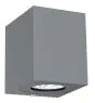 Nordlux Canto Kubi 2 Wandlamp Aluminium Grijs Up & Down - 10.6W 500lm - 830 Warm Wit | IP44