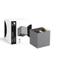 D'Lite Wandlamp Nova Grijs Up & Down 4.9W 480lm - 830 Warm Wit | IP54 - Verstelbare Gradenbundel