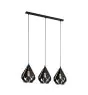 Eglo Hanglamp Carlton 5 Staal Zwart | IP20 - Geschikt voor 3x E27 