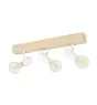 Eglo Plafondlamp Townshend 3 Hout Staal Wit | IP20 - Geschikt voor 3x E27 