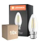 Voordeelpak 10x Ledvance Classic Performance LED Lamp B22d Kaars Filament Helder 4W 470lm - 827 Zeer Warm Wit | Vervangt 40W